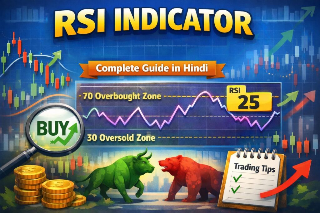 RSI indicator chart showing overbought and oversold zones