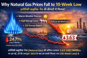 Why Natural Gas Prices Fall to 10-Week Low at $3.63/MMBtu due to warm weather forecast and high storage levels