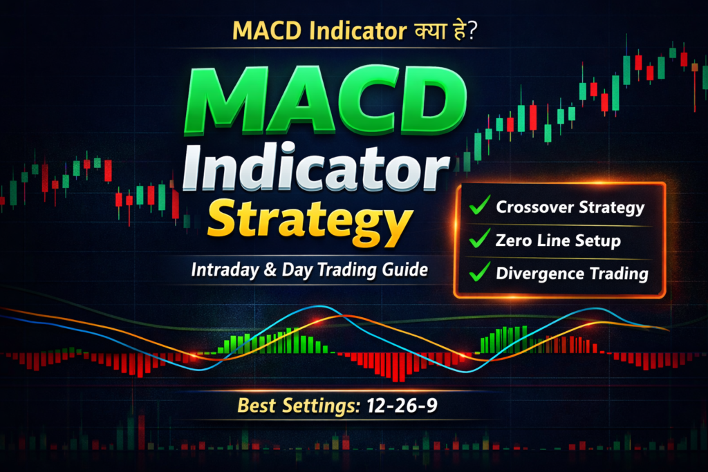 MACD Indicator Strategy in Hindi for Day Trading with Crossover and Divergence Setup